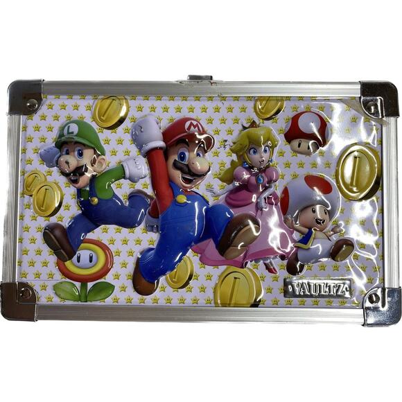 Super Mario Brothers Vaultz Lock it Up Case NO KEY Metal Stash Box Lined - Picture 1 of 13